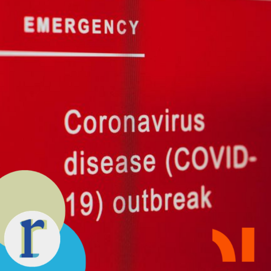 A red emergency alert screen reading "EMERGENCY: Coronavirus disease (COVID-19) outbreak.