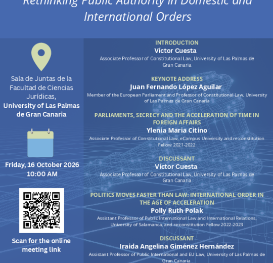 A poster providing information about a research seminar organized by Ylenia Maria Citino and Polly Ruth Polak. On the poster are the title, the speakers, the venue and date of the event are present.